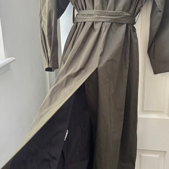 Zara Olive Green Trench Coat - Picture 13 of 15